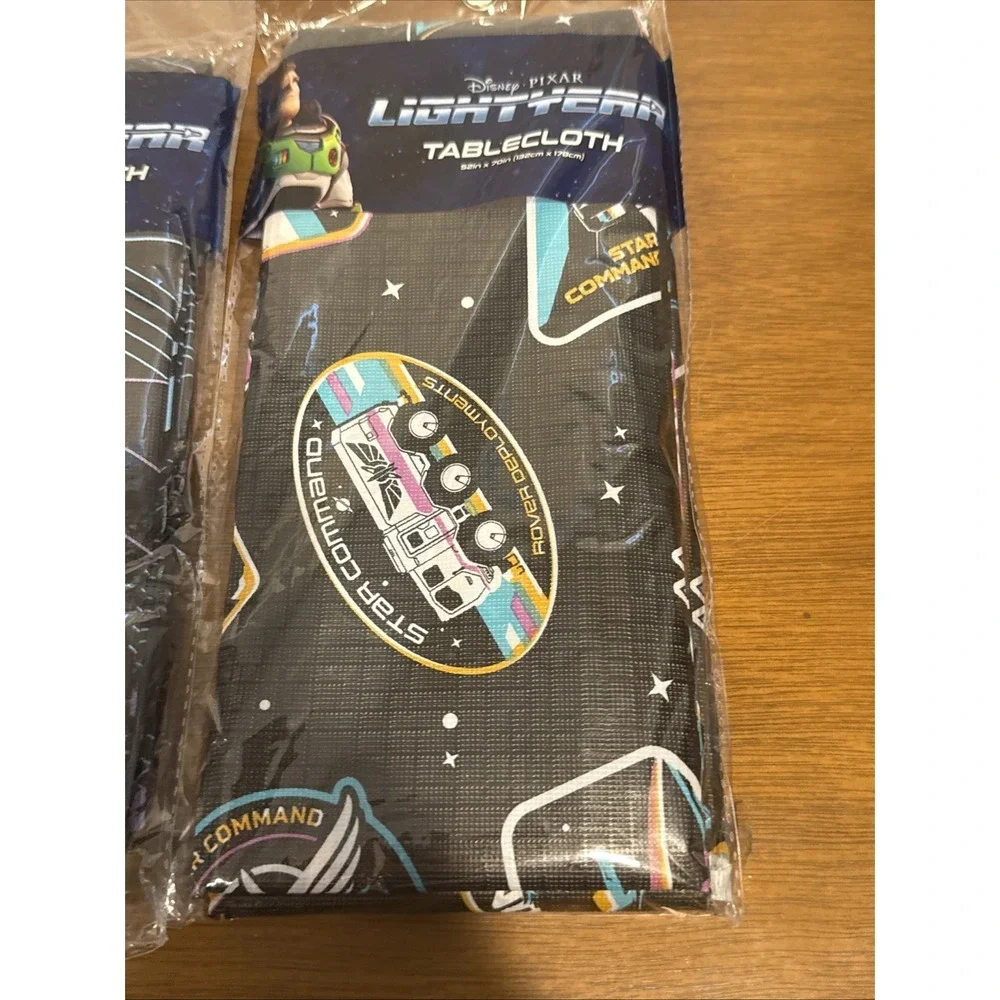 3 Disney Pixar Lightyear Tablecloth Party Birthday Table Cover Reusable Lot of 3